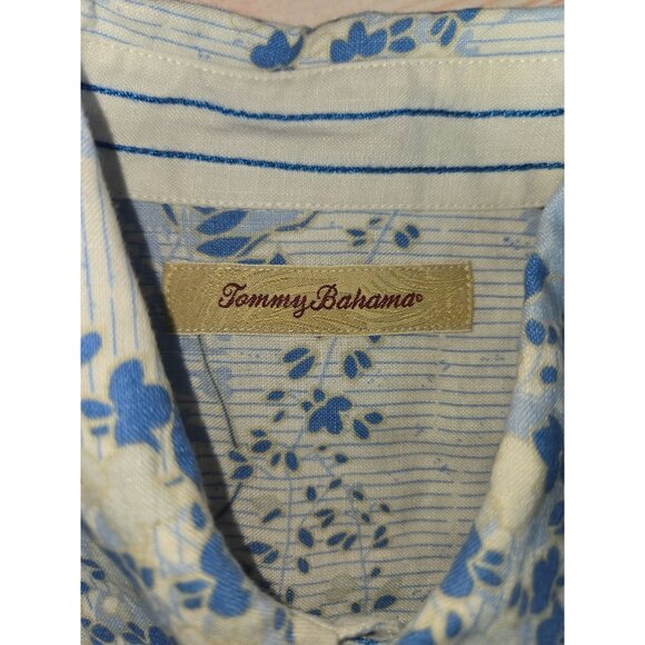 Tommy Bahama Blue Floral Long Sleeve Shirt Mens Large - Picture 5 of 7